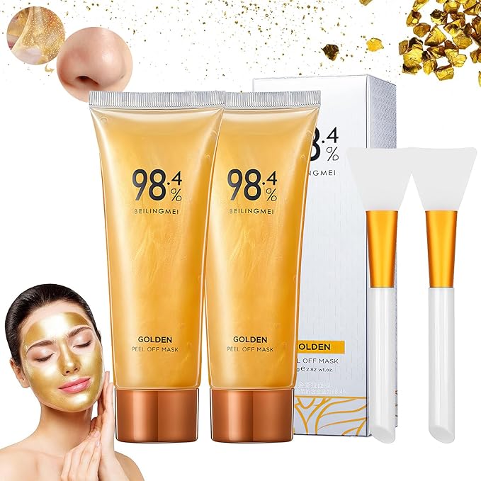 🔥 Gold Peel-Off Face Mask – Buy 1 Get 1 FREE! Limited Stock – Anti-Aging & Blackhead Removal Must-Have!