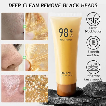 🔥 Gold Peel-Off Face Mask – Buy 1 Get 1 FREE! Limited Stock – Anti-Aging & Blackhead Removal Must-Have!
